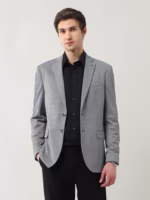 Mens Zero Calorie Slim Fit Textured Blazer