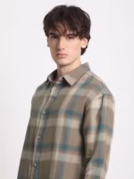 Mens Brown Relaxed Fit Casual Shirt - Image 6